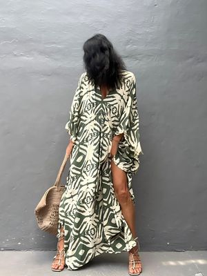 Hovedbilde NERJA KAFTAN – OLIVE & SAND