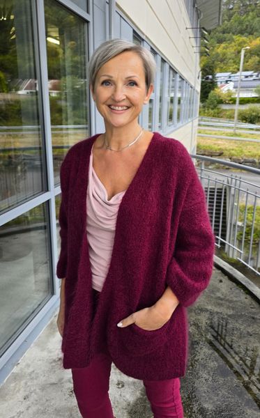 Camille Mohair Cardigan - bordeaux