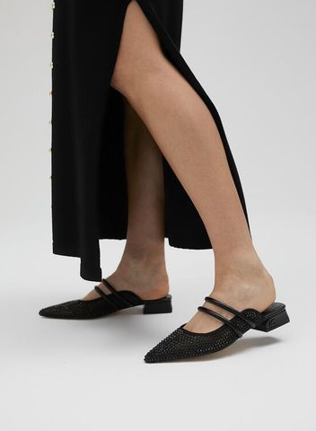 Hovedbilde Mesh slingback shoes with rhinestones ( ...