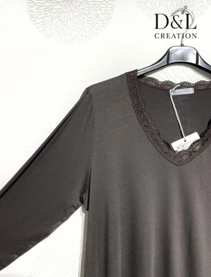 Hovedbilde ELENA LACE TOP ( lace arms ) - camel