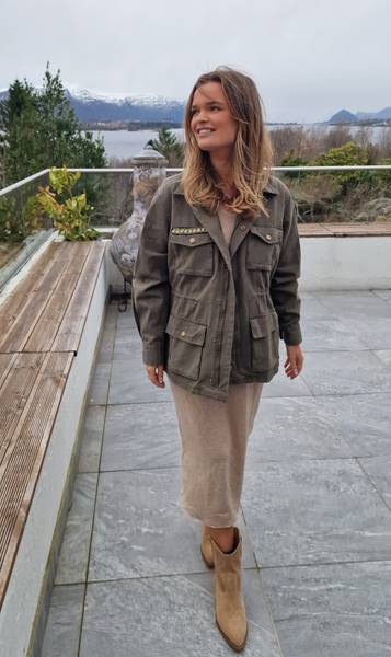 ARMY JACKET - Depeche - olivengr&oslash;nn- 1 stk l/xl