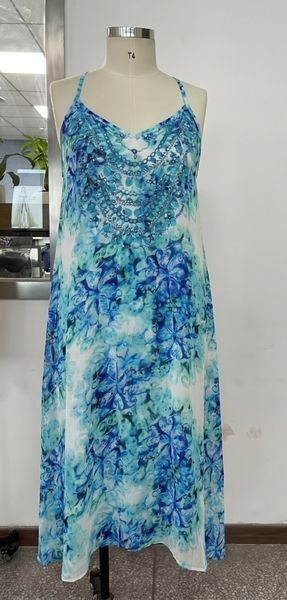TAURO LONG DRESS – aqua - CA. 10 JUNI LEVERING