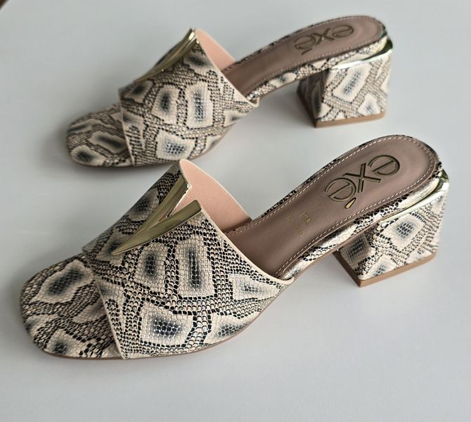 EXE SHOES - CARMEN ( 107)- BEIGE / BLK- kun 36,37, 