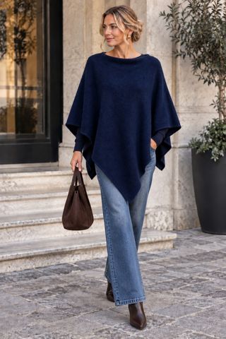 Hovedbilde MAELLE PONCHO (hj13715) - navy blue