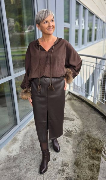 INCANTO BLOUSE - copper brown 