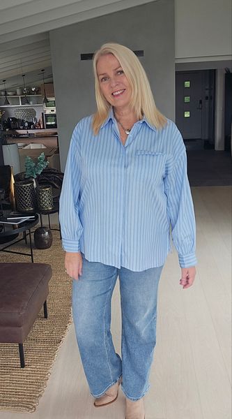 THEA STRIPED SHIRT (8053) - Blue 