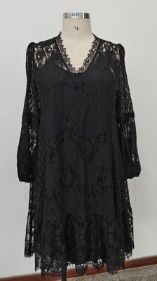 Hovedbilde  Thalia V-Neck Lace Dress ( short )  - black - 1 ...