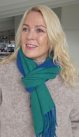 Hovedbilde Isolde Scarf - bl&aring; & gr&oslash;nn