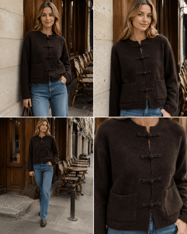 Hovedbilde BOWIE CARDIGAN (RM6016) ONE SIZE - Choco - ca 25. ...