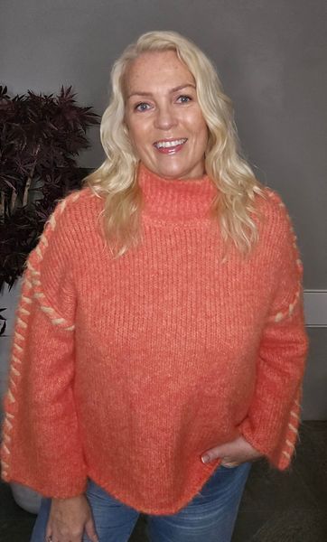 SNUGGLE STITCH KNIT - ( genser 6634 ) - orange
