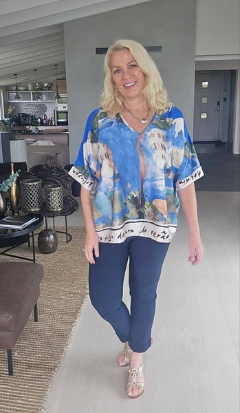 FIORA BLOUSE&nbsp;(sh26511 )- royal blue