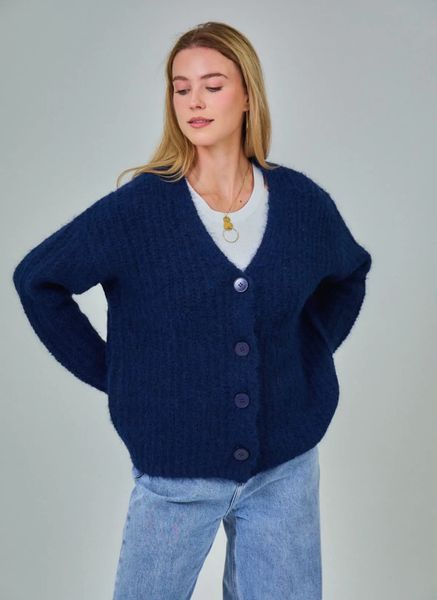 TUSCAN CARDIGAN (RM5003) ONE SIZE - Blue - ca 25. august levering