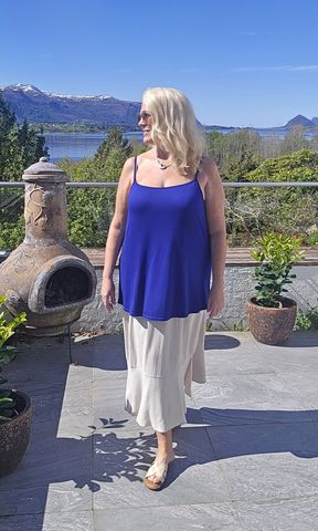 Hovedbilde Fine Line Singlet ( DL002 ) - royal blue