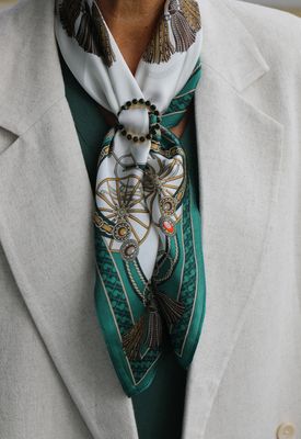 Hovedbilde ISADORA SILK SCARF ( 18236 )– EMERALD, ...