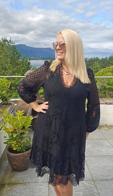 Hovedbilde  Thalia V-Neck Lace Dress ( short )  - black - 1 ...