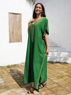 Hovedbilde Almer&iacute;a Kaftan – Green & Gold - 