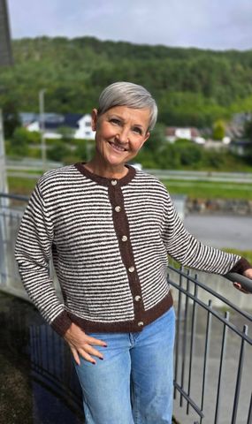 Hovedbilde Elodie Striped Cardigan (1195-2099) - Brown
