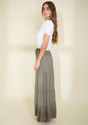 Hovedbilde BELLE MAXI SKIRT (RF173) - Kaki/Green - ca 25. ...