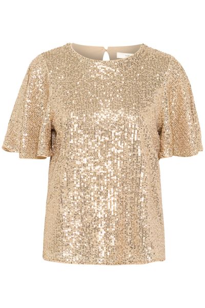 Barbara Boxy Top - In Wear - Gold- kun S og XL