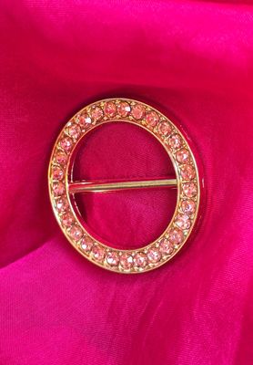 Hovedbilde SKJERFRING MED RHINESTONES - rosa