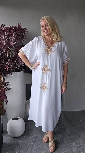 THALASSA KAFTAN – WHITE & GOLD 