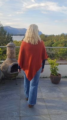 Hovedbilde MAELLE PONCHO (hj13715) - brick red ( m&oslash;rk korall ...