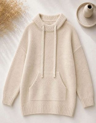 Hovedbilde SELIA HOODED KNIT  (1196-2069) - Ecru 
