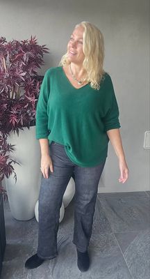 Hovedbilde TESSA V-NECK KNIT ( ny8213 ) - green