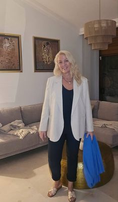 Hovedbilde ALINE PANTS - navy blue - levering ca. 15 april