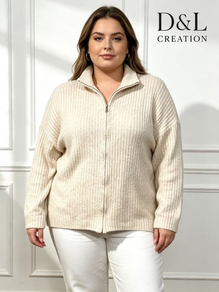 EIRA ZIP KNIT CARDIGAN (ssh80055 ) - beige ( offwhite )