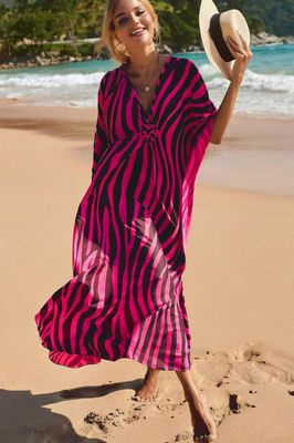 Hovedbilde ANTIBES KAFTAN – PINK & BLACK 