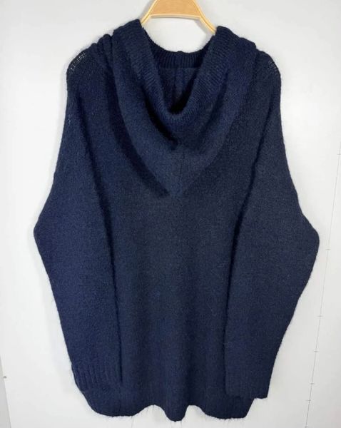 SELIA HOODED KNIT  (1196-2069) - Navy -