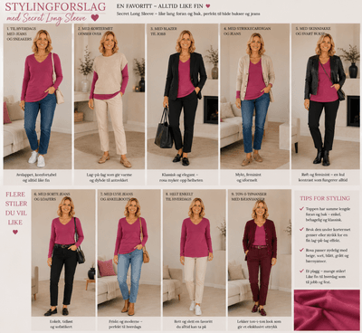 Hovedbilde Secret Long Sleeve – V-neck - camelia pink ...