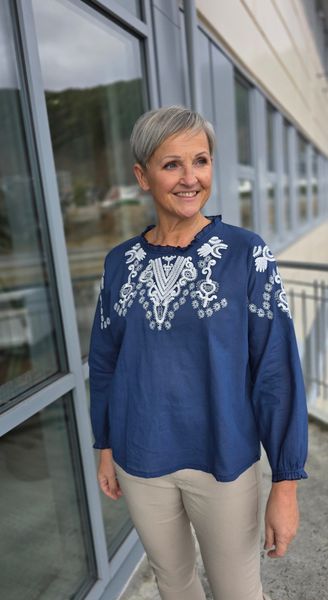 RAVELLO BLOUSE (br39) – NAVY