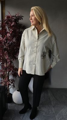 Hovedbilde TREVOR SHIRT  ( 26610 ) - Gomaye - offwhite/sort ...