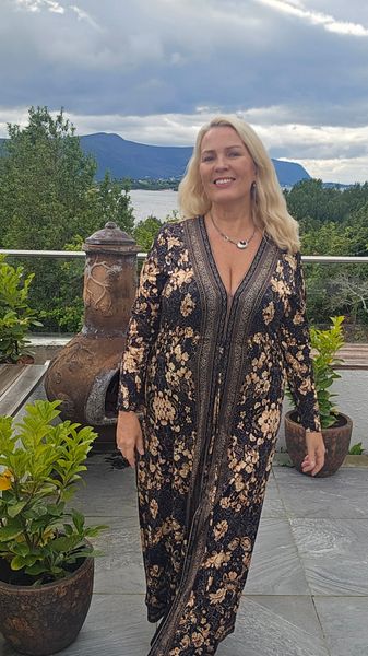 Lauren Long Dress - black/gold - ca.15 sept. levering