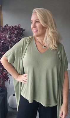 Hovedbilde SOLENA LUREX CARDIGAN ( dp13034 ) - kaki