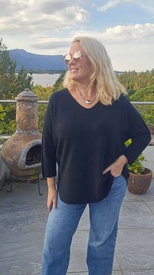 Hovedbilde TESSA V-NECK KNIT ( ny8213 ) - black
