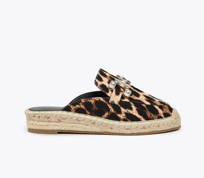 Flat animal print espadrilles with rhinestone detail ( LS2505033, strt. 37,38,39