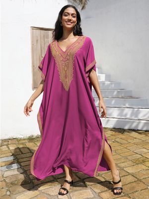 Hovedbilde Almer&iacute;a Kaftan – Cerise & Gold 