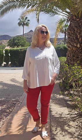 Hovedbilde ALINE PANTS - red 