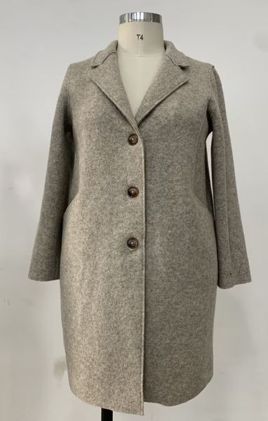 SCARLET WOOL COAT - sand melange - ca.15 sept