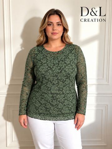 Hovedbilde YLVA LACE TOP ( dl007 ) - kaki green