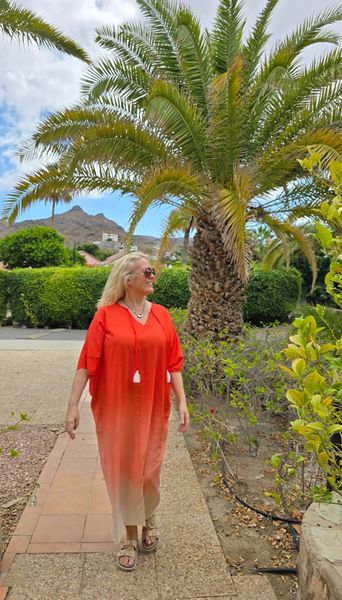 SALERNO KAFTAN – CORAL & SAND