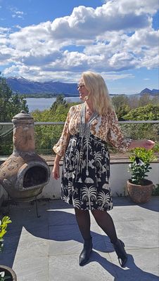 Hovedbilde GABRIELLA SHORT DRESS - gold / black - ca.1 juni ...