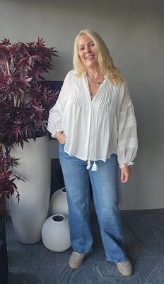 Hovedbilde  ROMA BLOUSE (G001) ONE SIZE - White