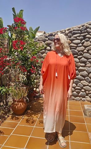 Hovedbilde SALERNO KAFTAN – CORAL & SAND