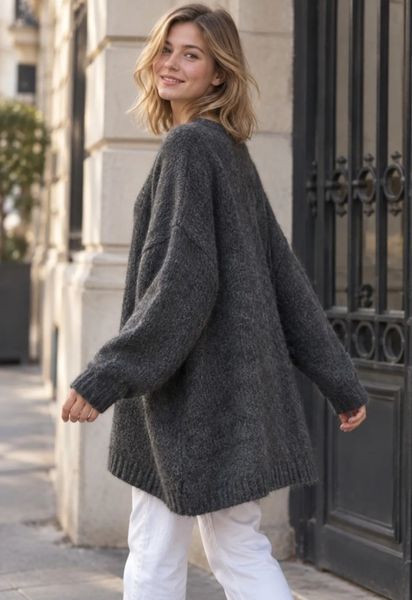 Mauve Knit (RM5027) ONE SIZE -  Dark Grey
