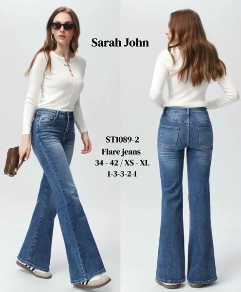 SARAFINA BOOTCUT JEANS (ST1089-2) - Light blue