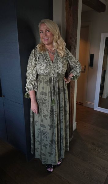 GABRIELLA DRESS –  dusty olive (116 )